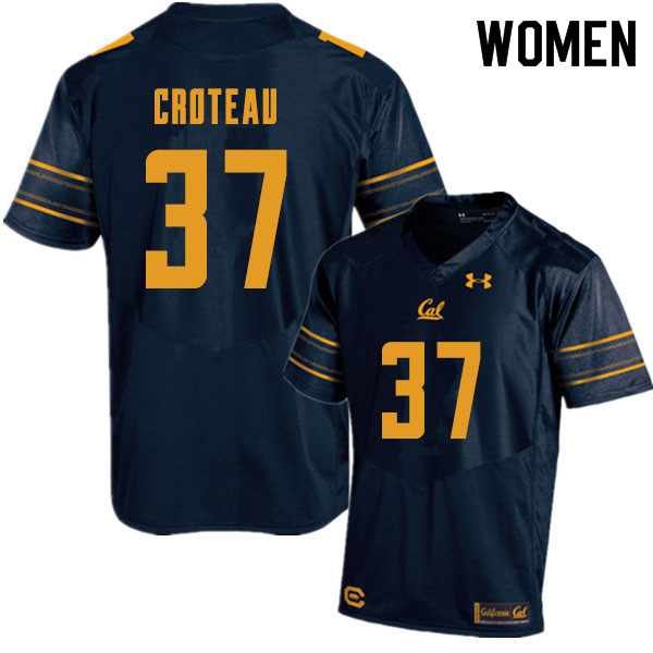 Women #37 Braxten Croteau Cal Bears College Football Jerseys Sale-Navy
